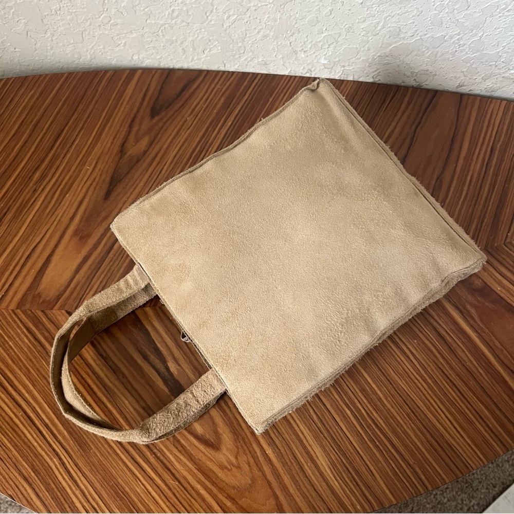 CHANEL Vintage Suede Fringe Rhinestone Mini Tote CC Logo - Picture 9 of 16